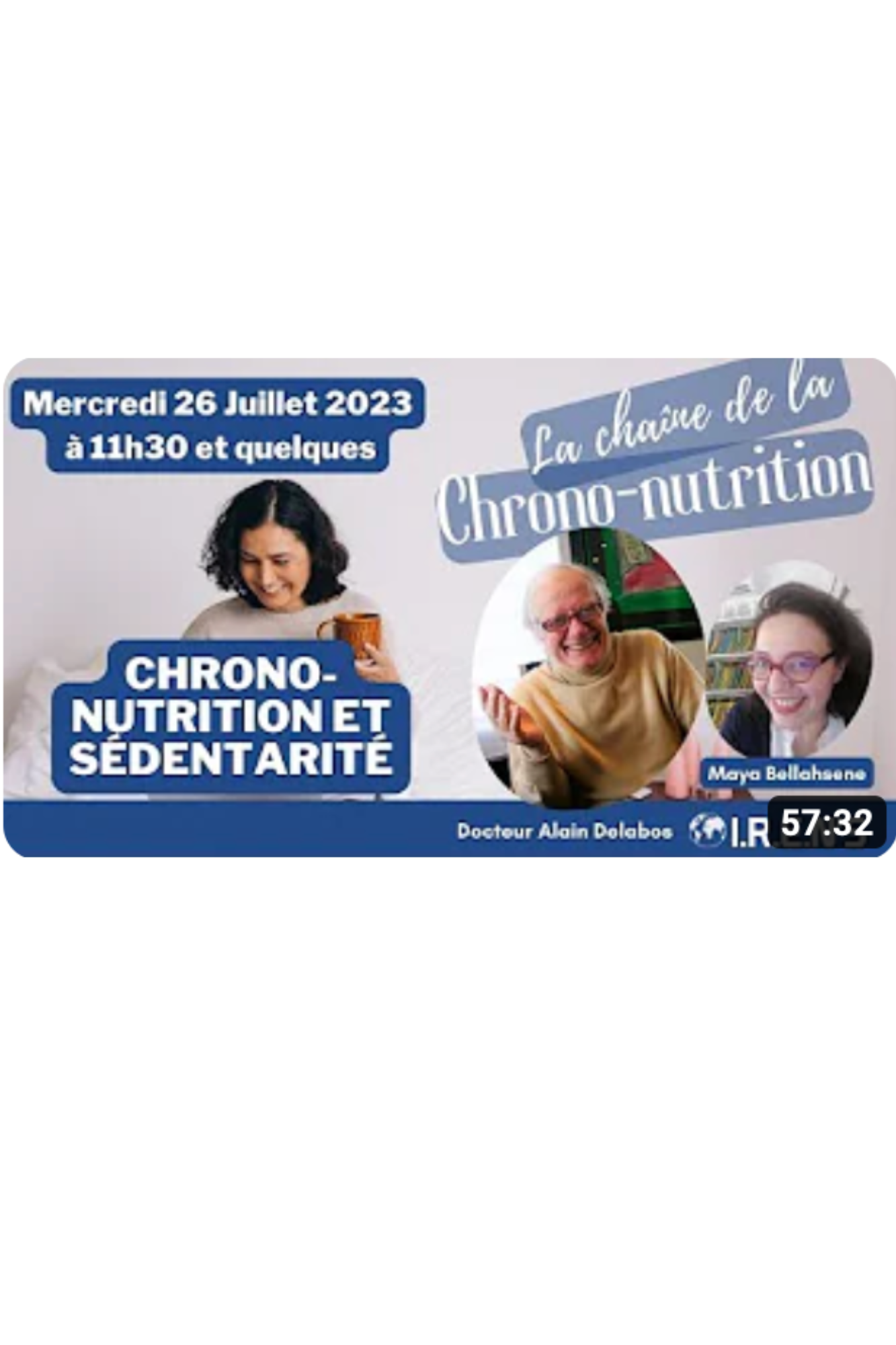 Chrononutrition est sédentarité